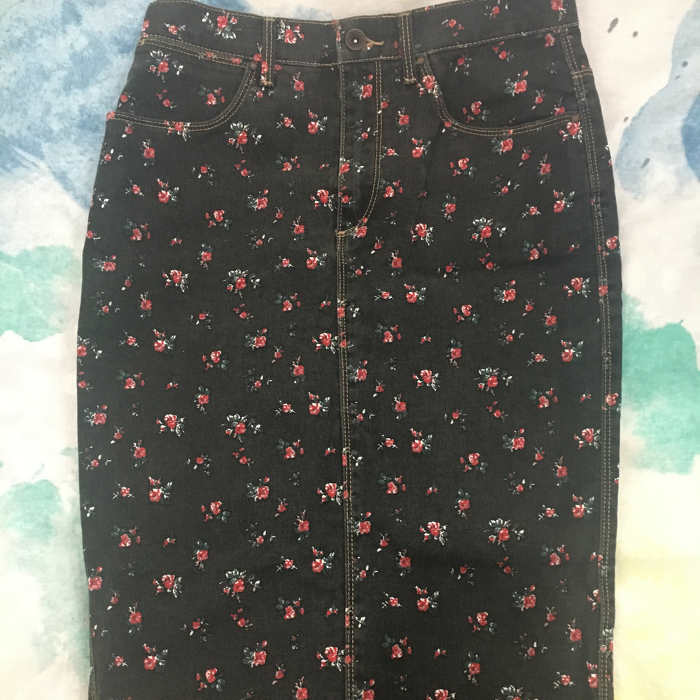 ZARA Brown Denim Skirt